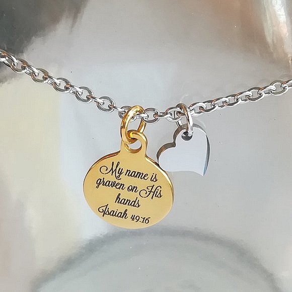 Christian Bible Verse Scripture Necklace - Picture 2 of 3